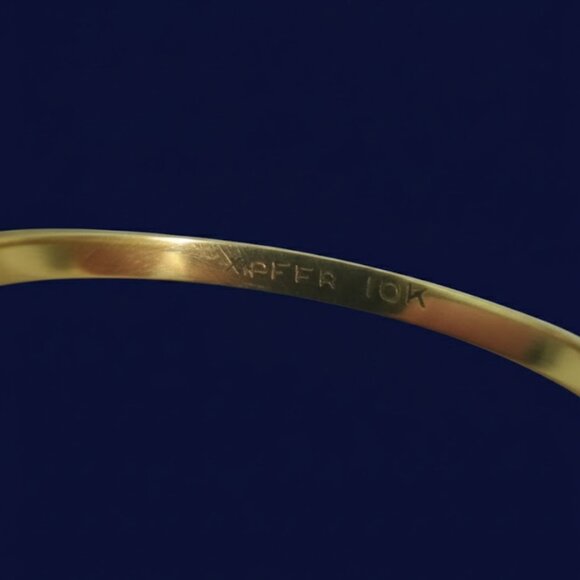 Fire Opal 10k Gold Women's Small Size 3 Ring Vintage 1980s - Picture 4 of 10